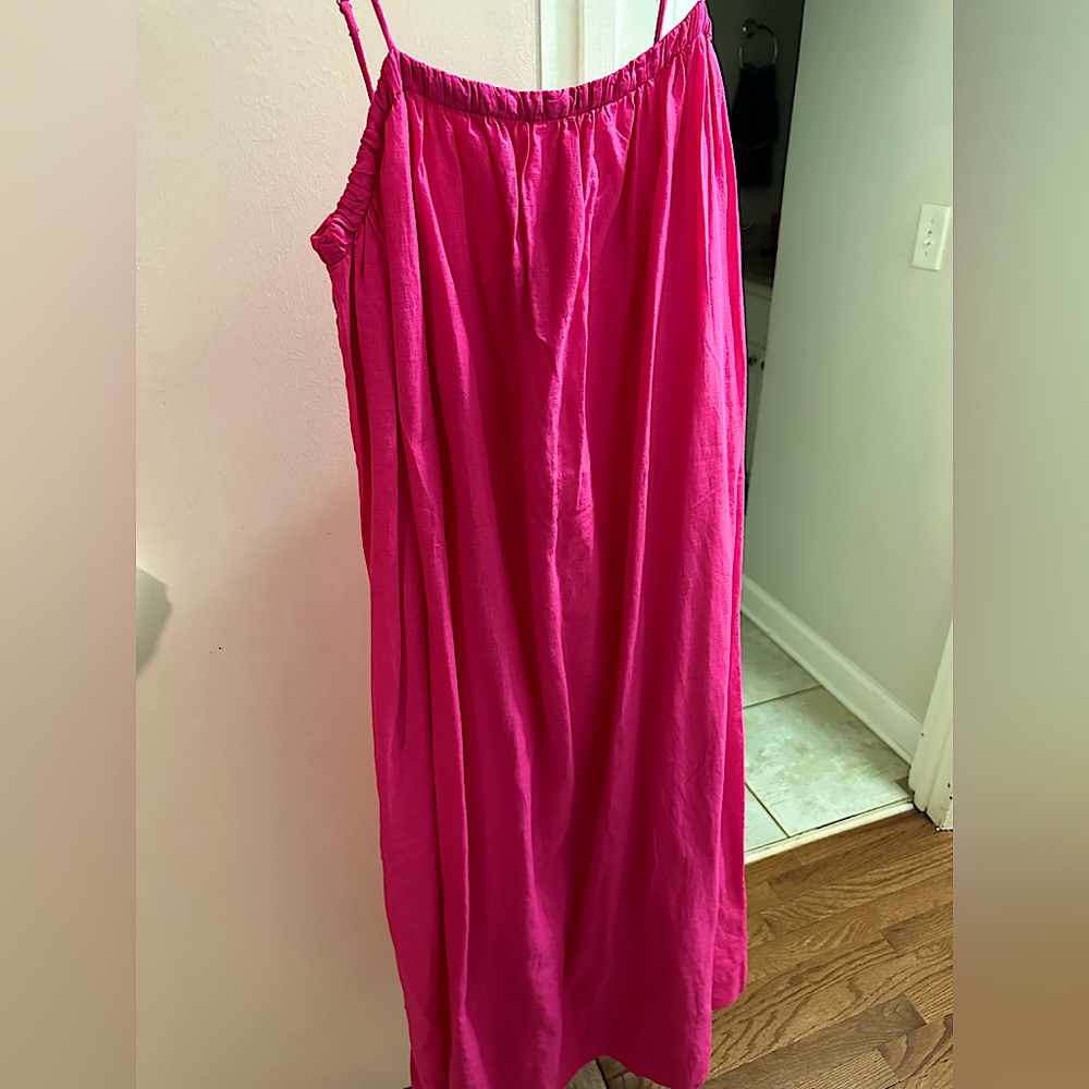 H&M long hot pink summer dress